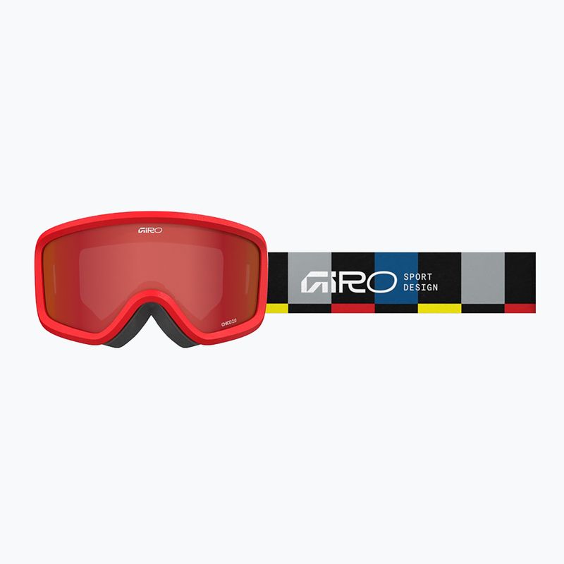 Kinder-Skibrille Giro Chico 2.0 Jr black blocks/amber scarlet 5