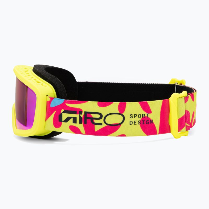 Kinder-Skibrille Giro Chico 2.0 Jr Yellow flowers/amber pink 4
