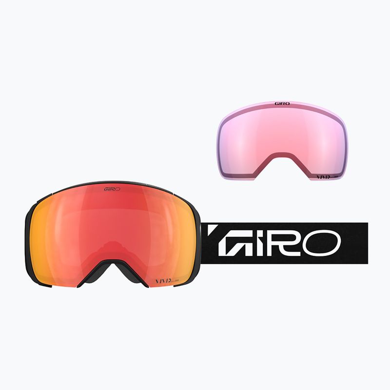 Skibrille Giro Comp black wordmark/vivid ember/vivid infrared 7