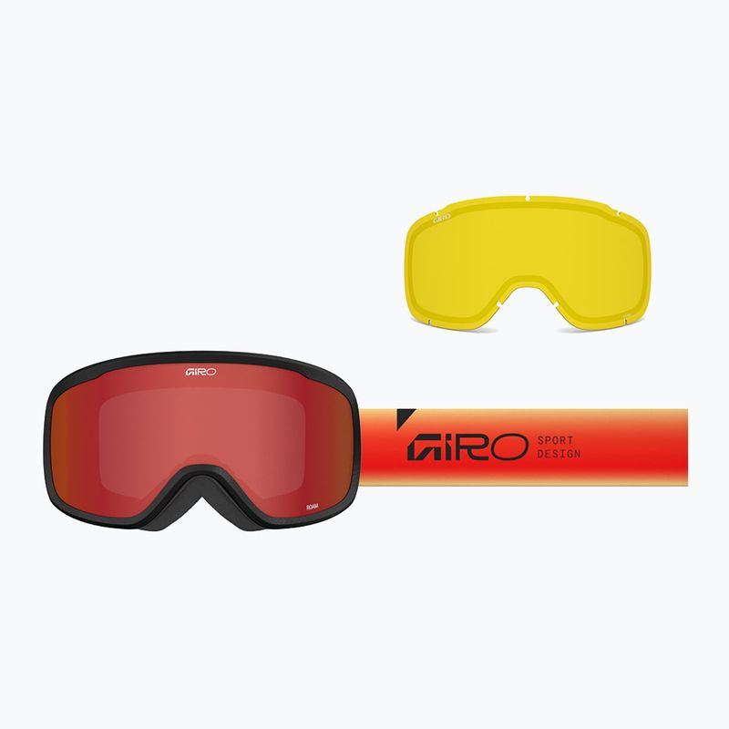 Skibrille Giro Roam red/black faded/amber scarlet/yellow 7