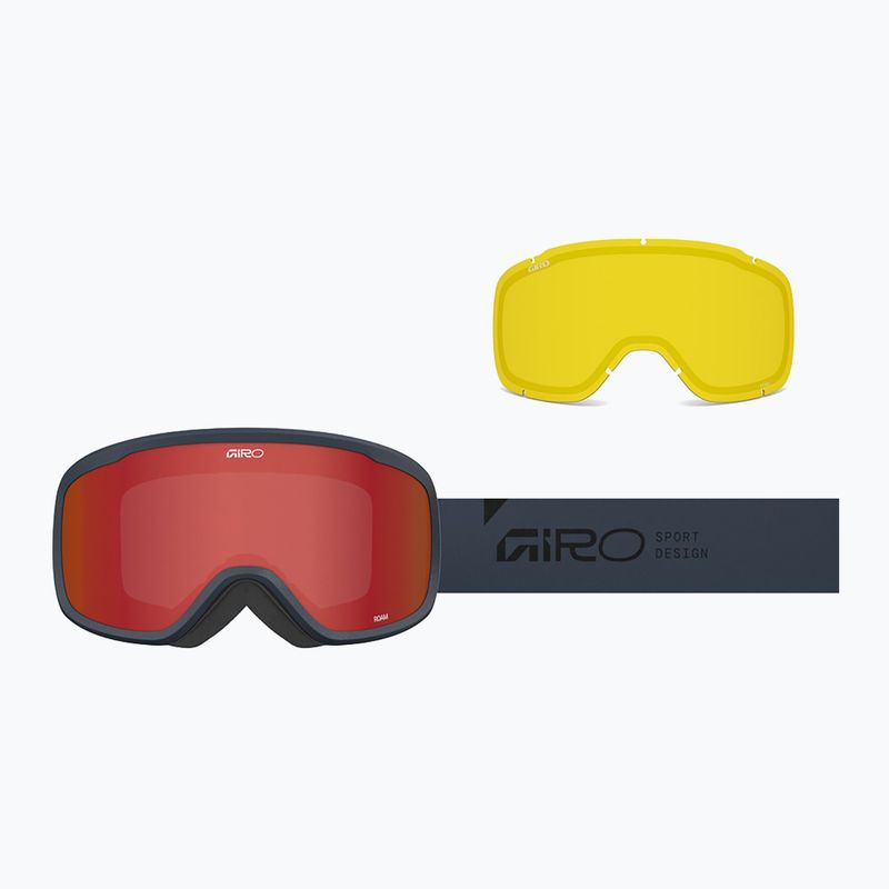 Skibrille Giro Roam indigo stacked/amber scarlet/yellow 2