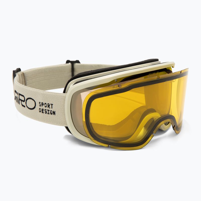 Skibrille Giro Roam stone stacked/amber gold/yellow