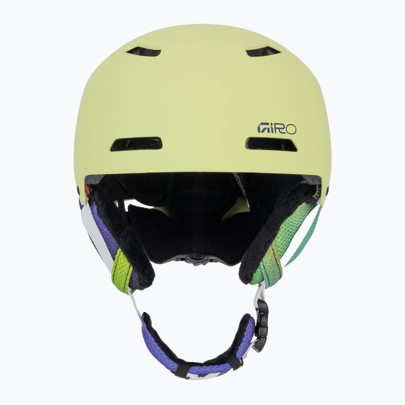 Kinder-Skihelm Giro Crue matte fluorescent green 2