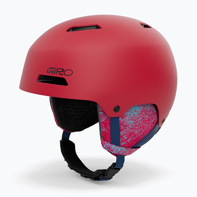 Kinder-Skihelm Giro Crue matte red 8