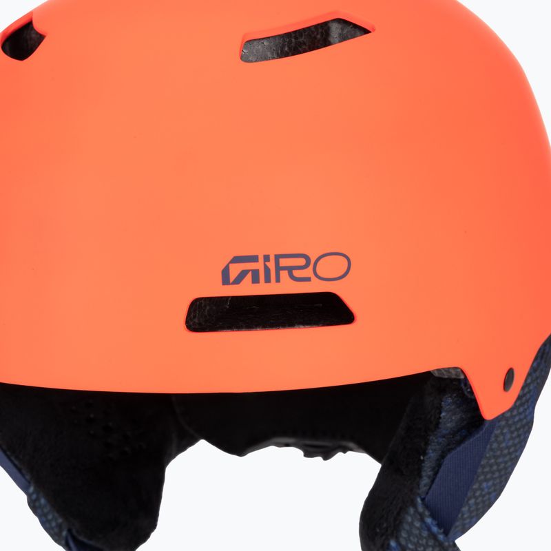 Kinder-Skihelm Giro Crue matte orange 7