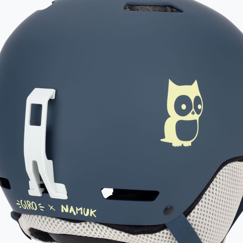 Kinder-Skihelm Giro Crue matte dark blue namuk 10