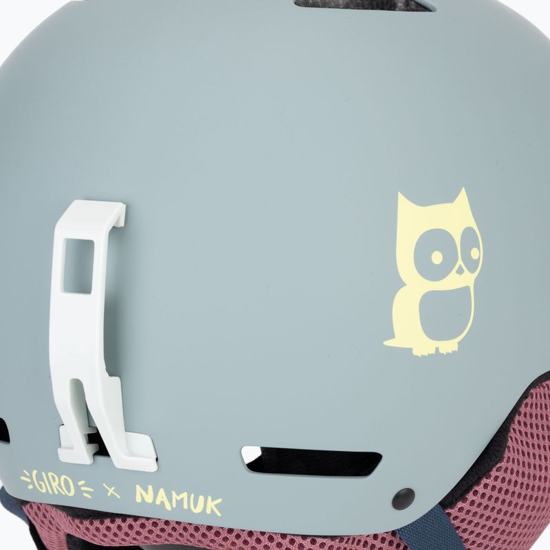 Kinder-Skihelm Giro Crue matte light blue namuk 9