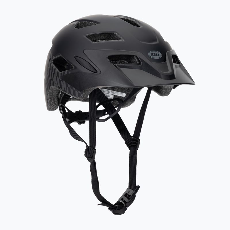 Bell Sidetrack Kinderfahrradhelm wellenförmige Karos/Mattschwarz