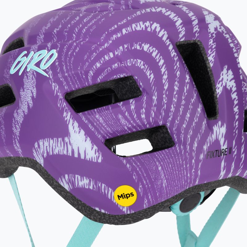 Fahrradhelm Kinder Giro Fixture II Integrated MIPS matte purple ripple 10