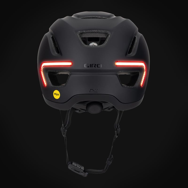 Giro Ethos Integrated MIPS LED mattschwarzer Fahrradhelm 8