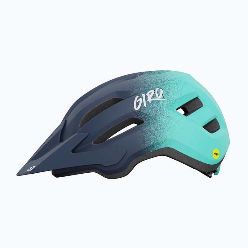 Fahrradhelm Kinder Giro Fixture II Integrated MIPS matte midnight blue/screaming teal/fade 2