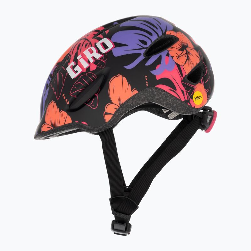 Giro Scamp Integrated MIPS matt schwarz floral Kinder Fahrradhelm 5