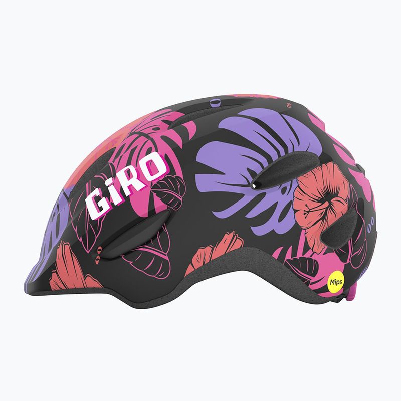 Giro Scamp Integrated MIPS matt schwarz floral Kinder Fahrradhelm 8