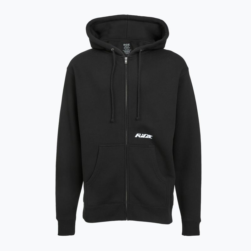 Herren Sweatshirt RIDE Techno FZ black