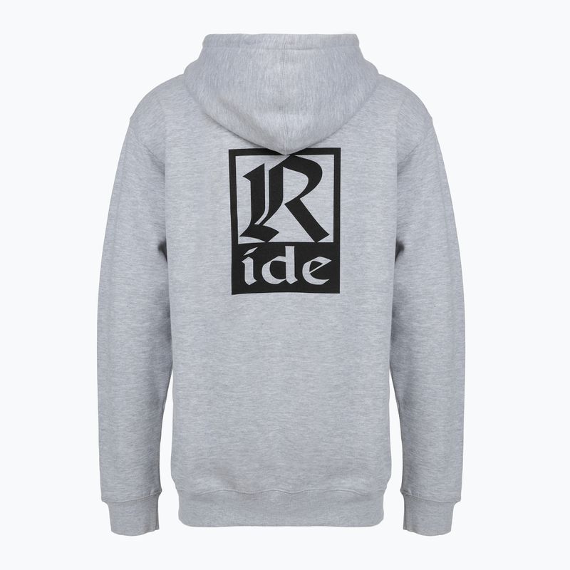 Hoodie Herren RIDE Old English Hoody heather grey 2