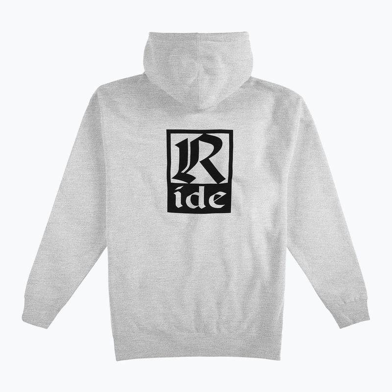 Hoodie Herren RIDE Old English Hoody heather grey 2