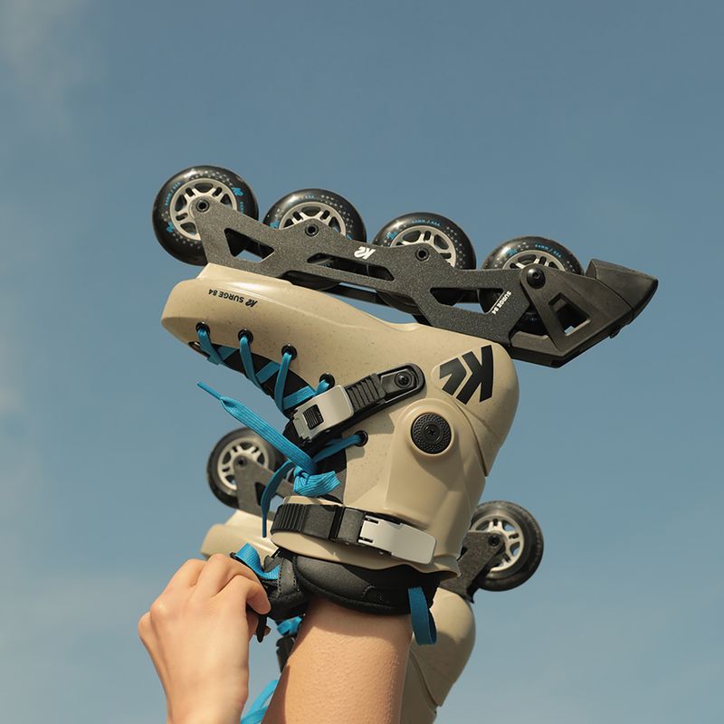 K2 Surge 84 khaki/blaue Rollerskates 2