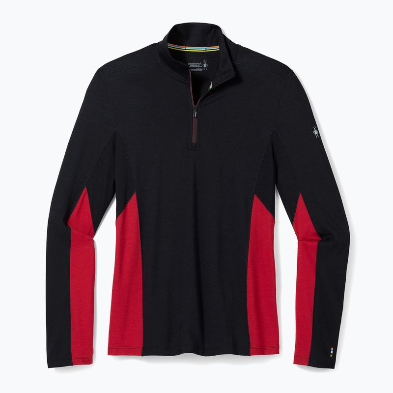 Herren Thermoaktivshirt Smartwool Merino Sport 1/4 Zip black/rythmic red 4