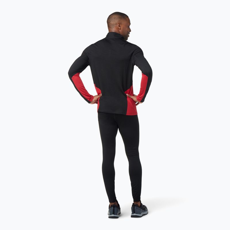 Herren Thermoaktivshirt Smartwool Merino Sport 1/4 Zip black/rythmic red 6