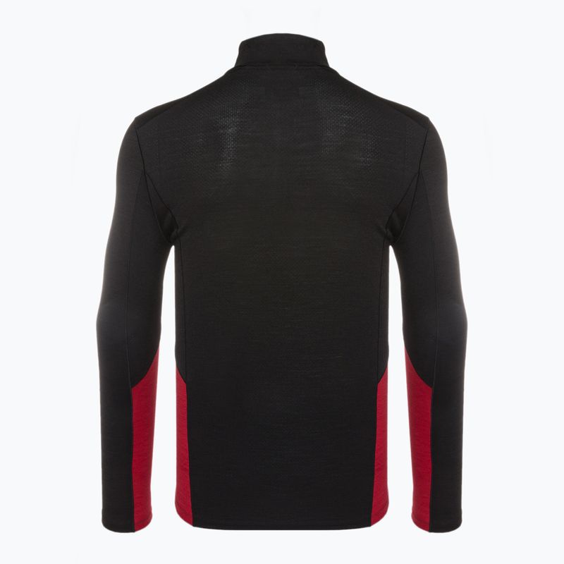 Herren Thermoaktivshirt Smartwool Merino Sport 1/4 Zip black/rythmic red 2