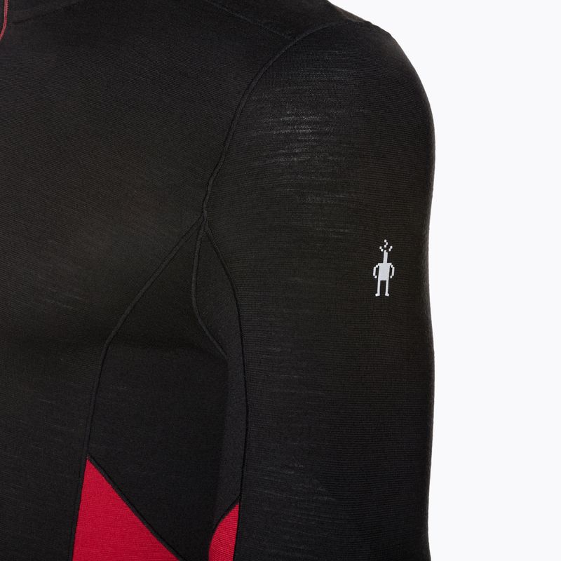 Herren Thermoaktivshirt Smartwool Merino Sport 1/4 Zip black/rythmic red 3