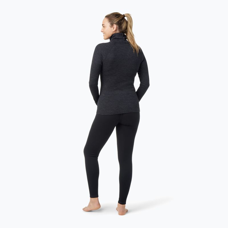 Damen-Thermoaktivshirt Smartwool Thermal Merino Rib Turtleneck charcoal heather 6
