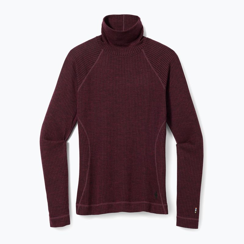 Damen-Thermoaktivshirt Smartwool Thermal Merino Rib Turtleneck black cherry heather 4