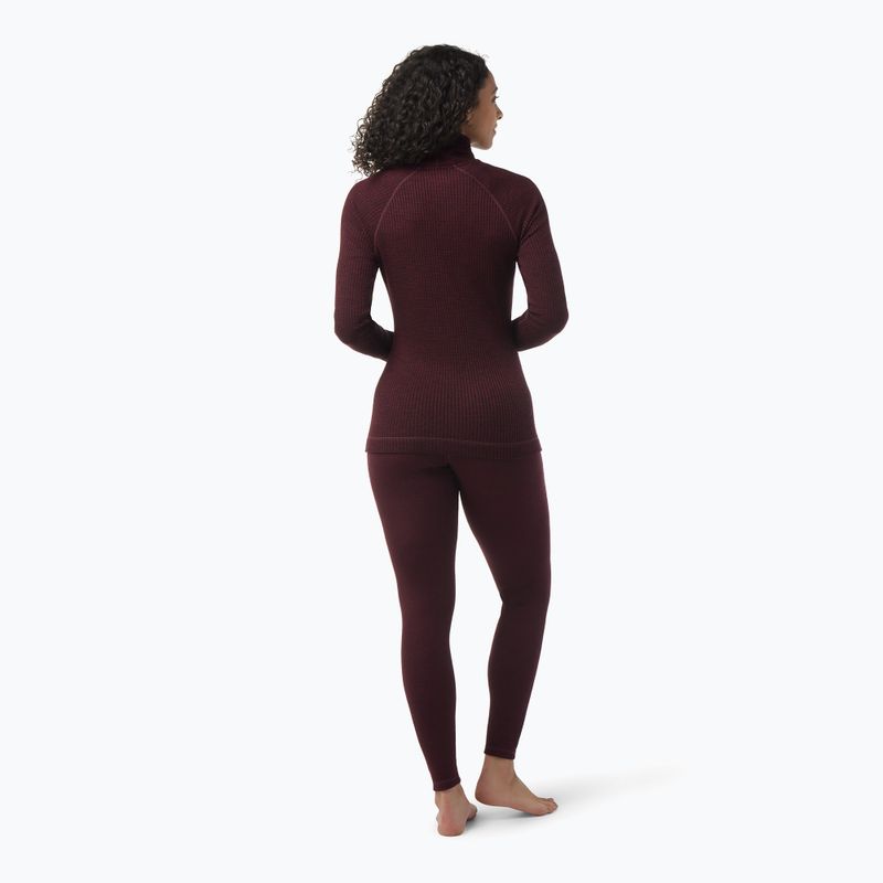 Damen-Thermoaktivshirt Smartwool Thermal Merino Rib Turtleneck black cherry heather 6