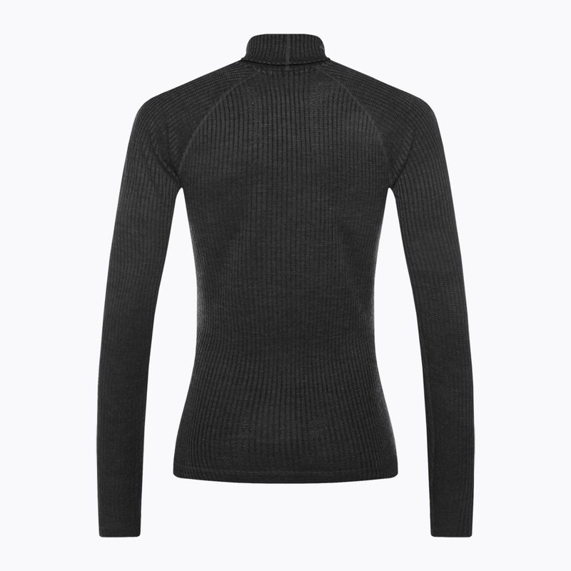 Damen-Thermoaktivshirt Smartwool Thermal Merino Rib Turtleneck charcoal heather 2