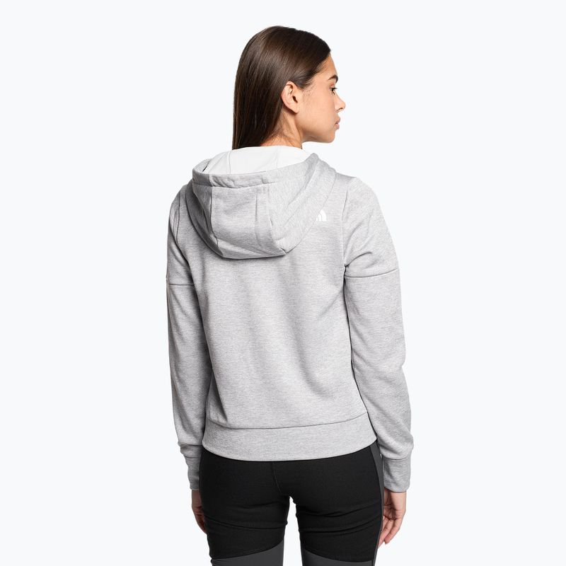 Damen-Trekking-Sweatshirt The North Face Reaxion Fleece F/Z Hoodie hellgrau meliert 2