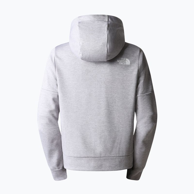 Damen-Trekking-Sweatshirt The North Face Reaxion Fleece F/Z Hoodie hellgrau meliert 5