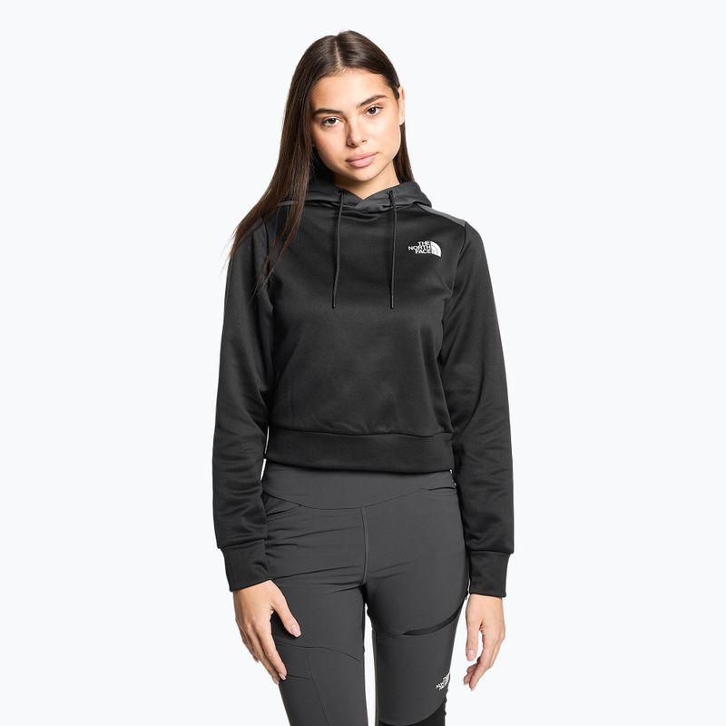 Damen-Trekkingjacke The North Face Reaxion Fleece P/O Hoodie schwarz-grau NFA7ZACKT1