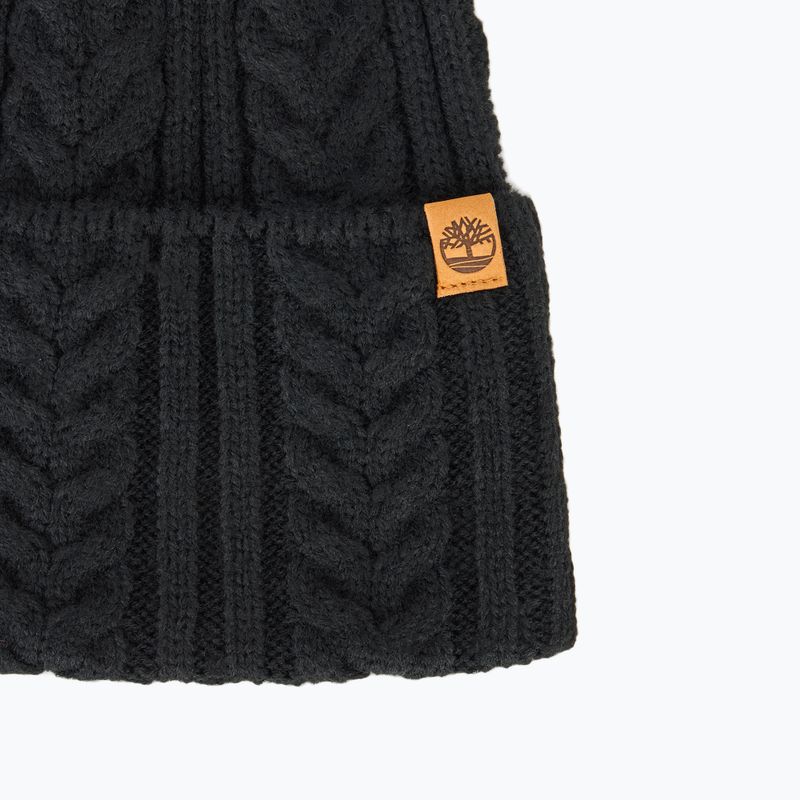 Damen Wintermütze Timberland Cable Beanie schwarz 3