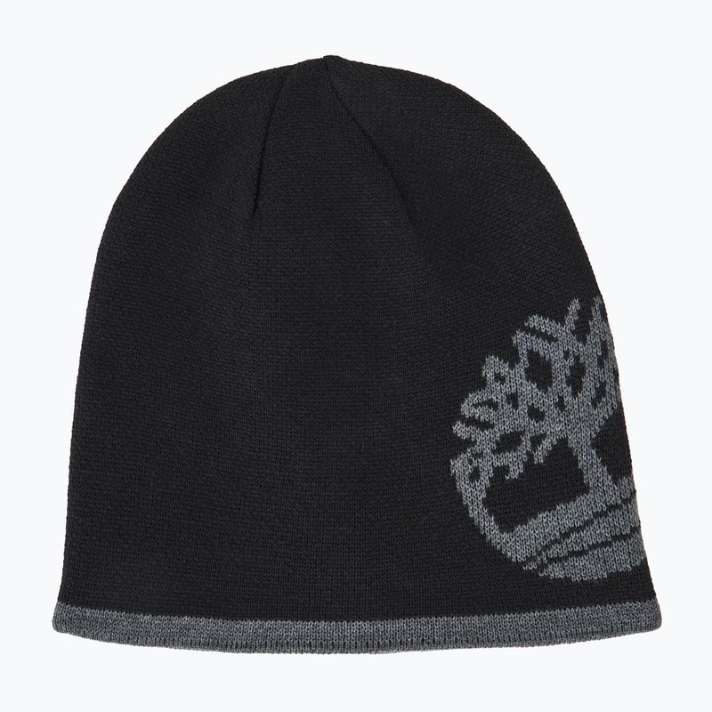 Herren Timberland Reversible Logo Beanie schwarz