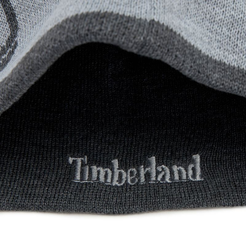 Wintermütze Herren Timberland Reversible Logo Beanie light grey heather 4