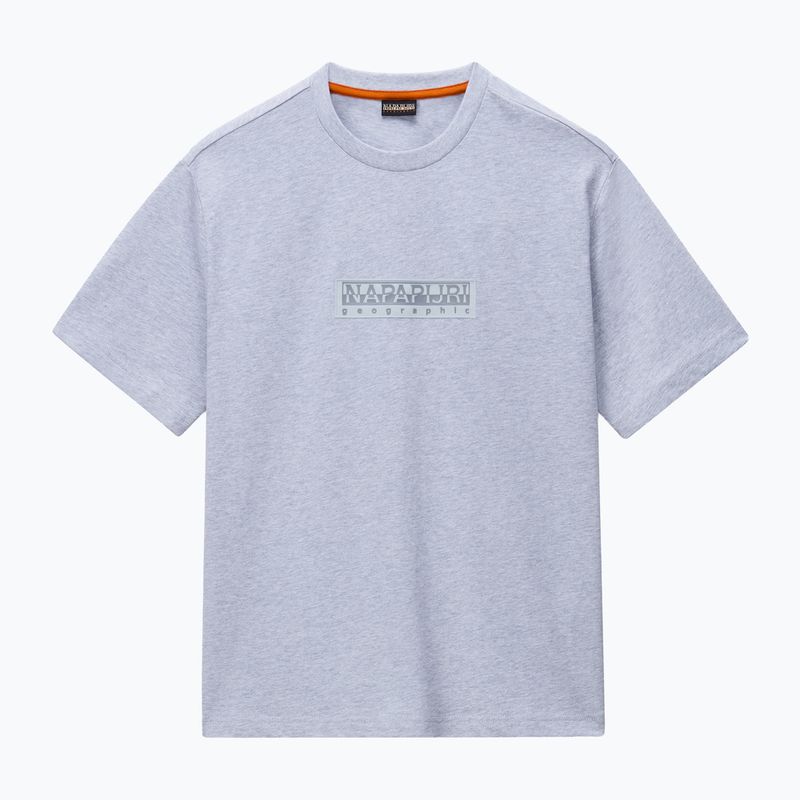Herren T-Shirt Napapijri S-Box Logo light grey melange 4