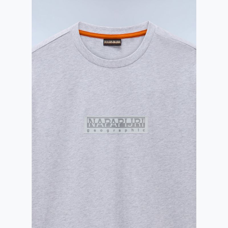 Herren T-Shirt Napapijri S-Box Logo light grey melange 6
