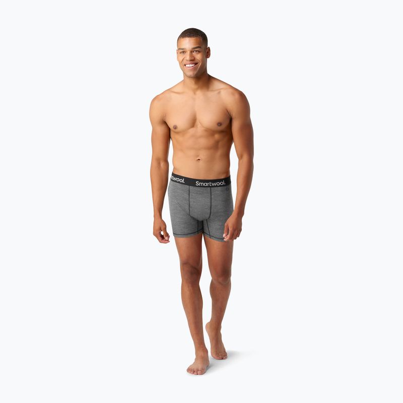 Herren Smartwool Brief Boxed Thermo-Boxershorts mittelgrau heather 4