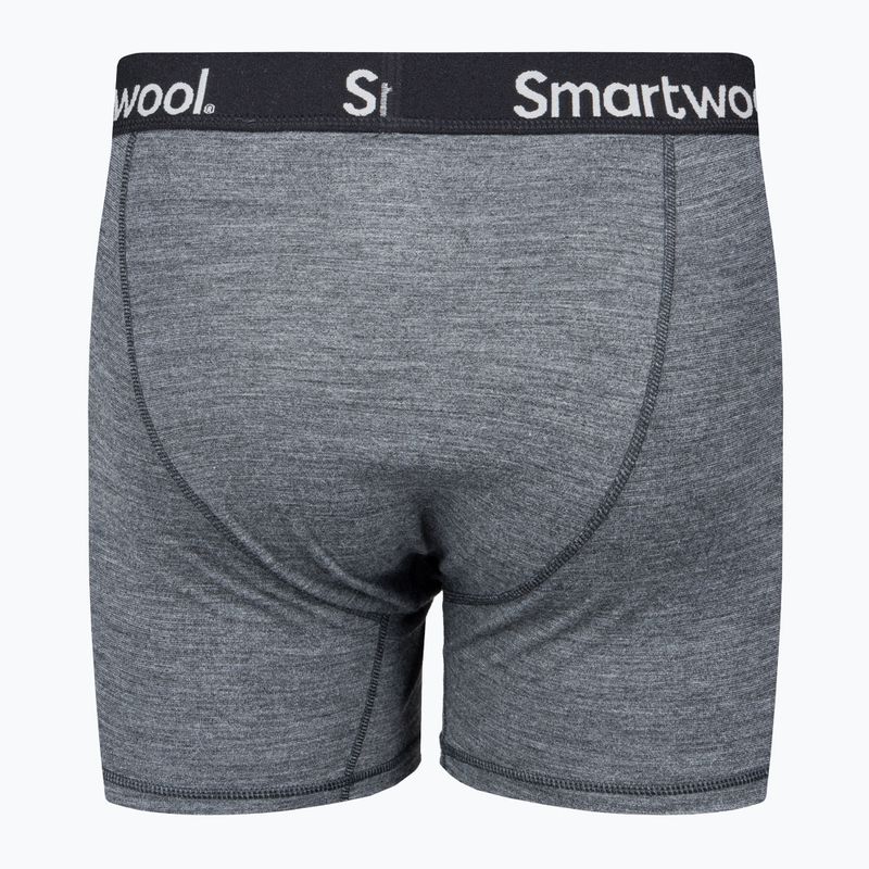 Herren Smartwool Brief Boxed Thermo-Boxershorts mittelgrau heather 2