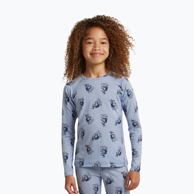 Kinder Funktionssweatshirt Icebreaker Merino 200 Oasis Crewe Bear Tour Zinc Blue/Aop 4