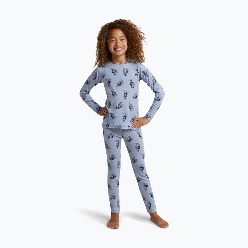 Kinder Funktionssweatshirt Icebreaker Merino 200 Oasis Crewe Bear Tour Zinc Blue/Aop 5