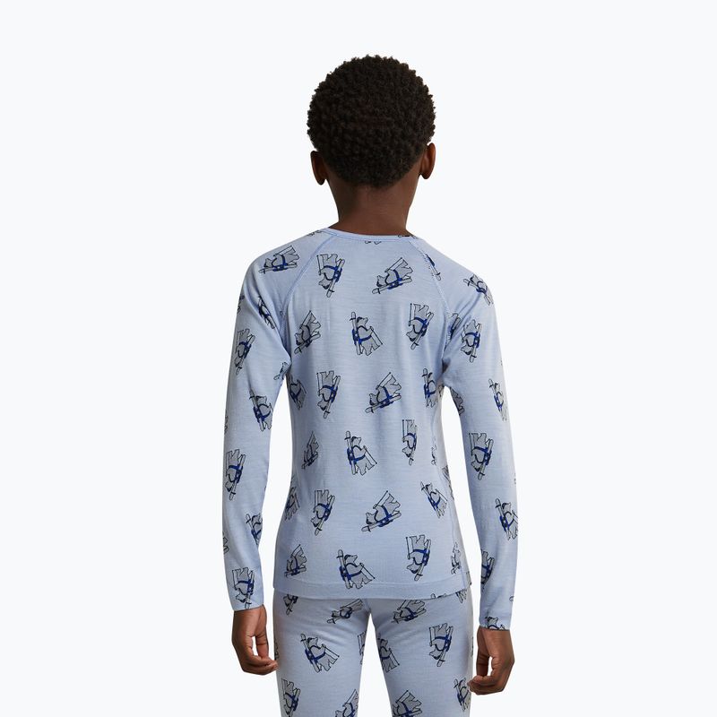 Kinder Funktionssweatshirt Icebreaker Merino 200 Oasis Crewe Bear Tour Zinc Blue/Aop 10