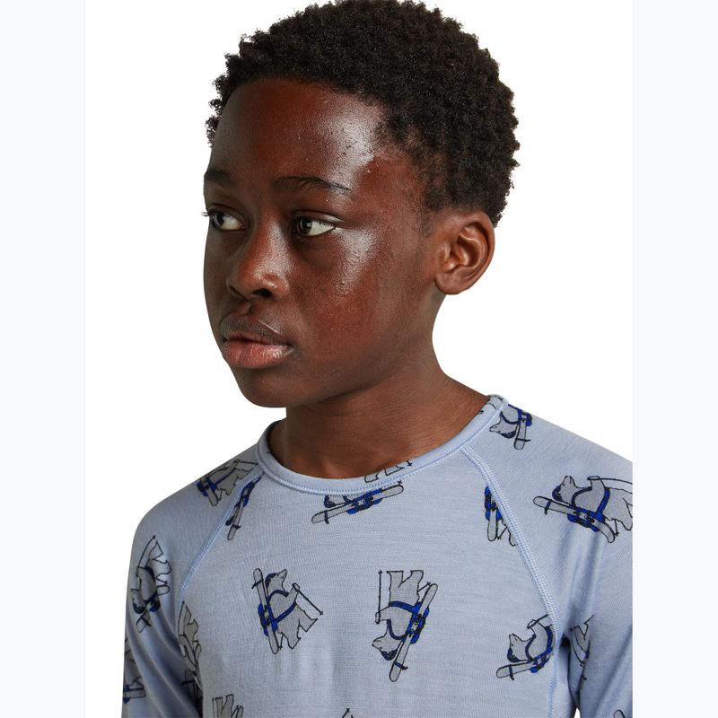 Kinder Funktionssweatshirt Icebreaker Merino 200 Oasis Crewe Bear Tour Zinc Blue/Aop 11