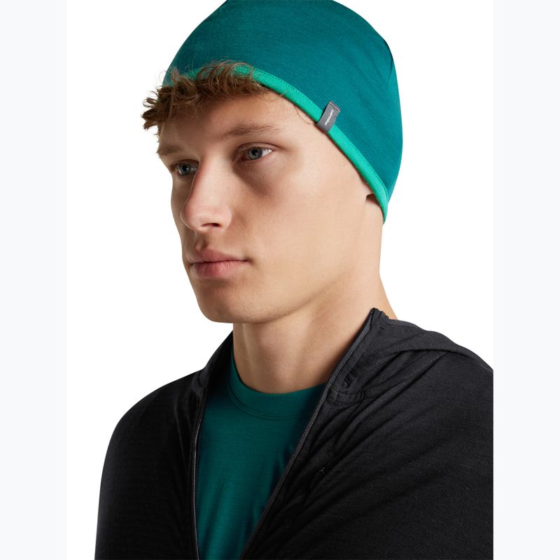 Mütze icebreaker Merino 200 Oasis Reversible Beanie tidal teal/fresh 7