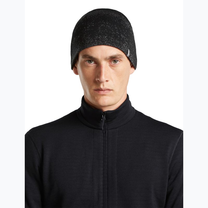 Mütze icebreaker Merino 260 Oasis Vertex Reversible Beanie Chillwave black/obsidian 5