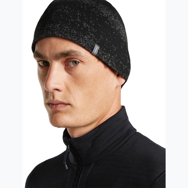 Mütze icebreaker Merino 260 Oasis Vertex Reversible Beanie Chillwave black/obsidian 6