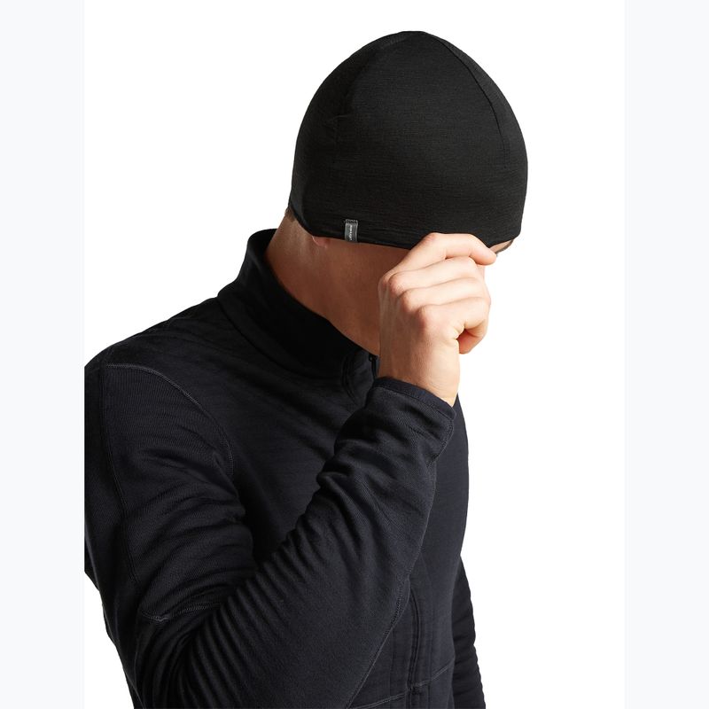 Mütze icebreaker Merino 260 Oasis Vertex Reversible Beanie Chillwave black/obsidian 7