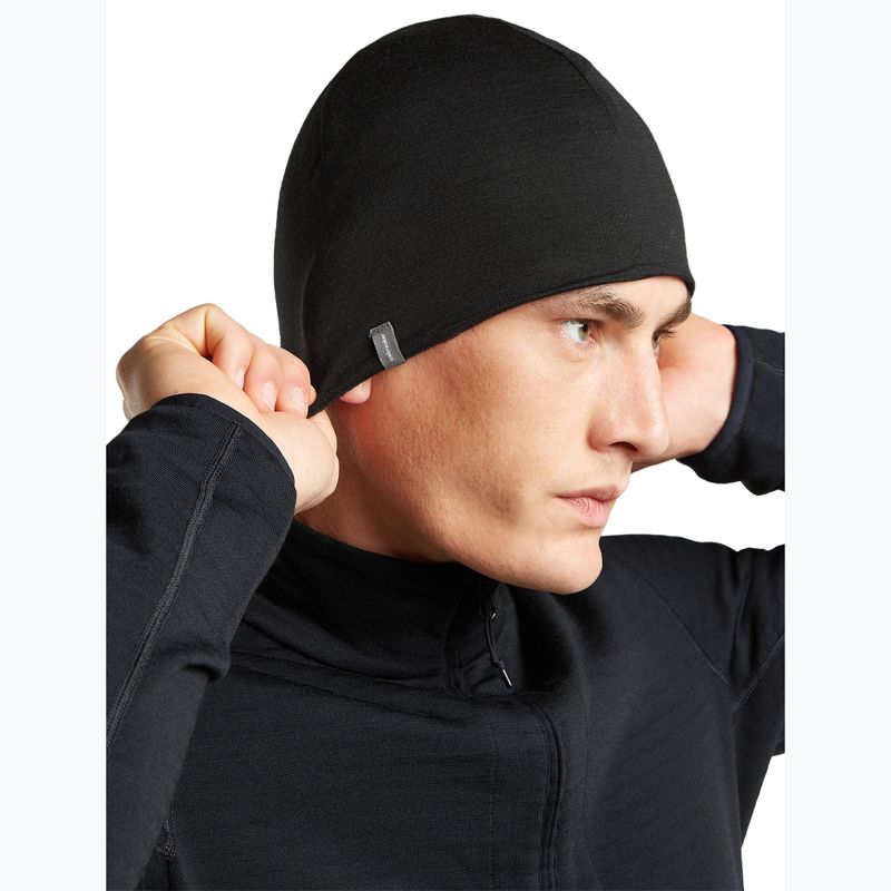 Mütze icebreaker Merino 260 Oasis Vertex Reversible Beanie Chillwave black/obsidian 8