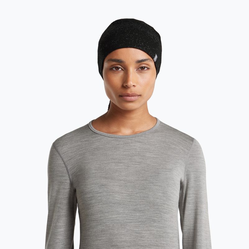 Mütze icebreaker Merino 260 Oasis Vertex Reversible Beanie Chillwave black/obsidian 9