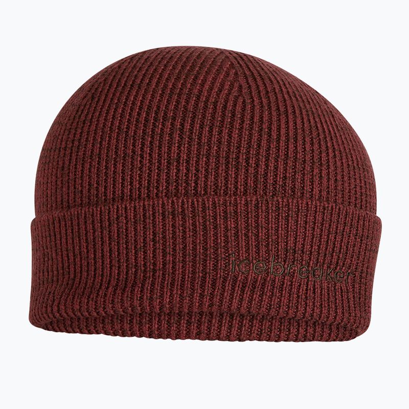 Wintermütze icebreaker Merino All Day Toque Beanie port/bittersweet